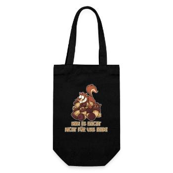 Nein Es Reicht Nicht Für Uns Beide Squirrel - Geschenkbeutel für Flaschen - Schwarz - Vorne
