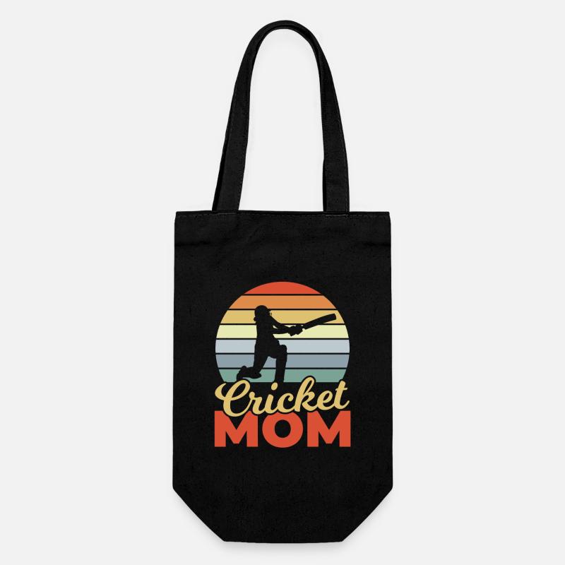 Funny Cricket Mom - Gift Bag for Bottles - black