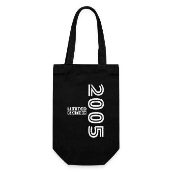 Original 2005 Jahrgang Vintage Geburtstag Retro - Geschenkbeutel für Flaschen - Schwarz - Vorne
