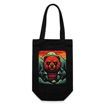 Bears Nature with Bear - Gift Bag for Bottles - black - Front