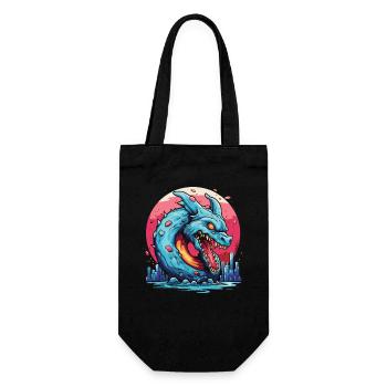 Zorn des glasierten Donut Drachen - Geschenkbeutel für Flaschen - Schwarz - Vorne