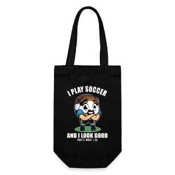 I play Soccer and I look Good Soccer Professional - Gift Bag for Bottles - black - Front