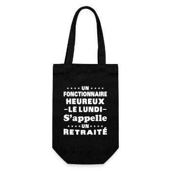 fonctionnaire heureux le lundi appelle un retraité - Sac à bouteille - noir - Devant