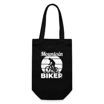 Funny mountain biker - Gift Bag for Bottles - black - Front