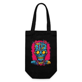 Robot Cyborg Zombie - Sac à bouteille - noir - Devant