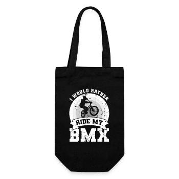 Ich würde lieber mit meinem BMX fahren - Geschenkbeutel für Flaschen - Schwarz - Vorne
