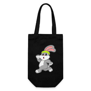 Lapin, Joggeur, Jogging, Sport - Sac à bouteille - noir - Devant