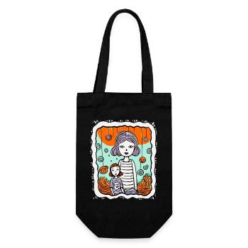Is this art of mother and daughter? - Gift Bag for Bottles - black - Front