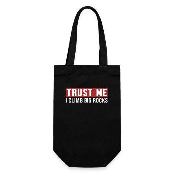 Trust Me I Climb Big Rocks Bouldering Speed Climbing - Gift Bag for Bottles - black - Front
