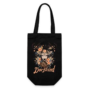Hirsch Dorfkind und stolz drauf Dorffest Geschenk - Geschenkbeutel für Flaschen - Schwarz - Vorne
