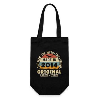 2014 Vintage Retro Geburtstagsgeschenk - Geschenkbeutel für Flaschen - Schwarz - Vorne
