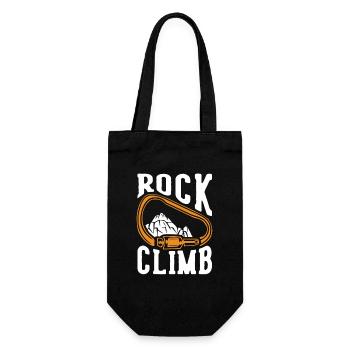 Rock Climb Sportklettern Speedklettern Kraxler - Geschenkbeutel für Flaschen - Schwarz - Vorne