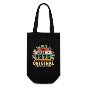1975 Vintage Retro Geburtstagsgeschenk - Geschenkbeutel für Flaschen - Schwarz - Vorne
