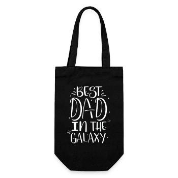 Best Dad in the Galaxy - Gift Bag for Bottles - black - Front