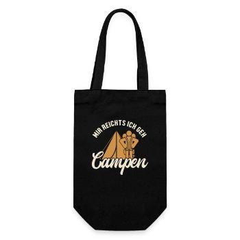 I've had enough, I'm going camping, glamping, camping - Gift Bag for Bottles - black - Front