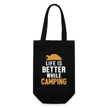La vie est meilleure en camping Tentes de camping - Sac à bouteille - noir - Devant