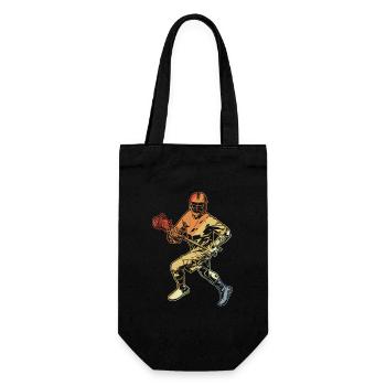 Lacrosse Player Drawing - Gift Bag for Bottles - black - Front