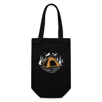 Campingplatz Zelten Glamping Camper Camping - Geschenkbeutel für Flaschen - Schwarz - Vorne
