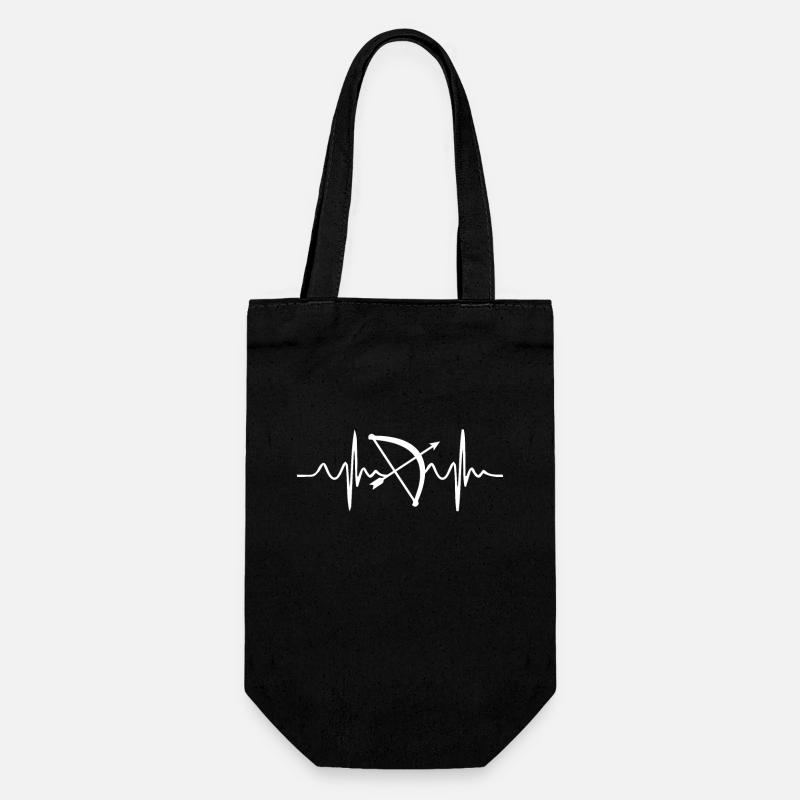 Fréquence cardiaque du tir à l’arc - Sac à bouteille - noir