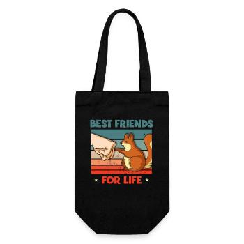 Best Friends For Life Grey Squirrel - Gift Bag for Bottles - black - Front