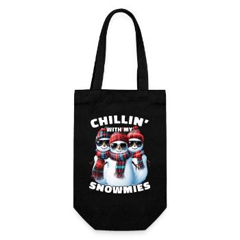 Chillin With My Snowmies Sunglasses Snowmen - Gift Bag for Bottles - black - Front