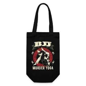 Drôle brésilien Jiu Jitsu Murder Yoga cadeau - Sac à bouteille - noir - Devant