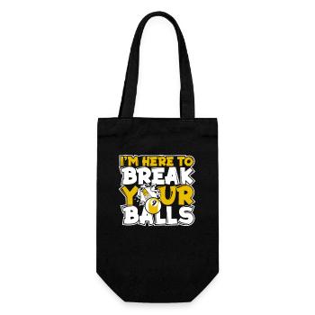 I'm Here To Break Your Balls Billardtisch - Geschenkbeutel für Flaschen - Schwarz - Vorne