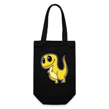 Motif de dinosaure - Sac à bouteille - noir - Devant