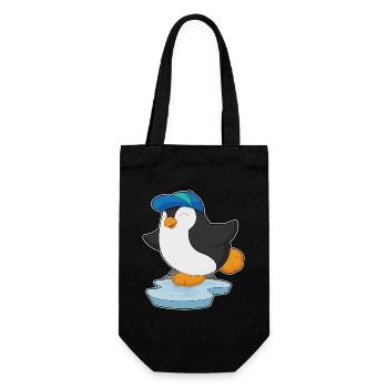 Penguin Pupil Cap School - Gift Bag for Bottles - black - Front
