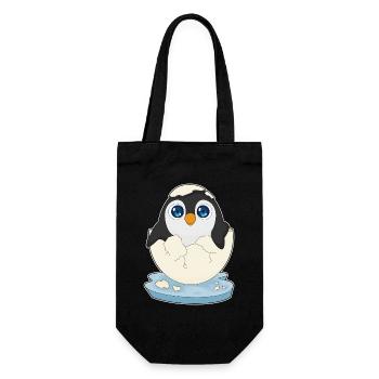 Œuf de bébé pingouin - Sac à bouteille - noir - Devant