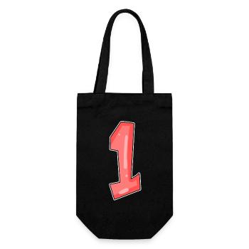 1 red - Gift Bag for Bottles - black - Front