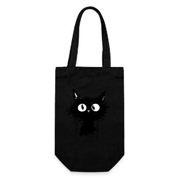 The Crazy Confused Cat - Gift Bag for Bottles - black - Front