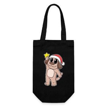 Dog Christmas - Gift Bag for Bottles - black - Front
