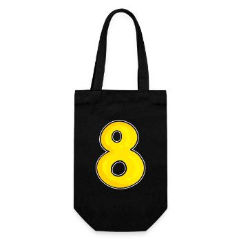 Number 8 Number Eight - Gift Bag for Bottles - black - Front