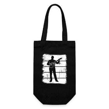 Banjo Player Sketch - Gift Bag for Bottles - black - Front