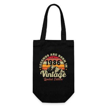 Jahrgang Geboren 1986 Geburtstagsgeschenk - Geschenkbeutel für Flaschen - Schwarz - Vorne