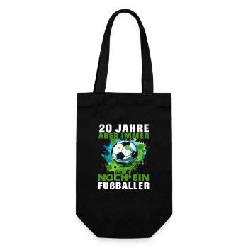 20 Geburtstag Fußballer Fußballspieler Fußball - Geschenkbeutel für Flaschen - Schwarz - Vorne