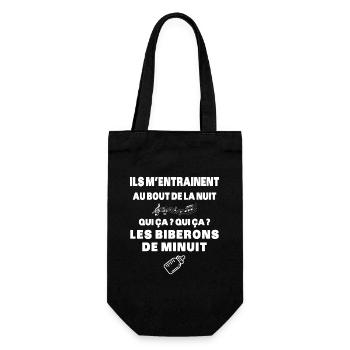 Biberons de Minuit Humour Naissance Humour Cadeau - Sac à bouteille - noir - Devant