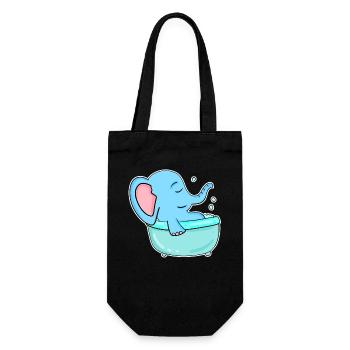 Bathtub Elephant - Gift Bag for Bottles - black - Front