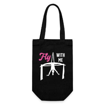 Flieg mit mir Silk Circus Antenne - Geschenkbeutel für Flaschen - Schwarz - Vorne