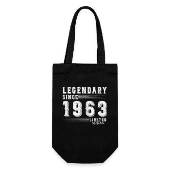 Légendaire depuis 1963 Vintage cadeau anniversaire - Sac à bouteille - noir - Devant