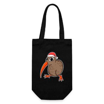 Noël de l’oiseau kiwi - Sac à bouteille - noir - Devant