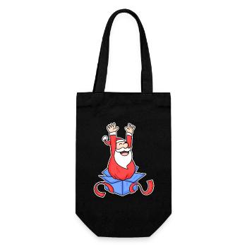 Santa Claus Surprise - Gift Bag for Bottles - black - Front