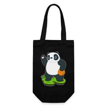 Panda Basketball Player Basketball - Gift Bag for Bottles - black - Front