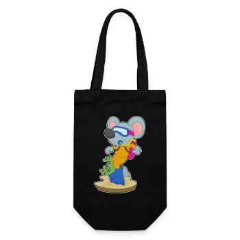 Maus Taucher Schwimmbrille Tauchen - Geschenkbeutel für Flaschen - Schwarz - Vorne