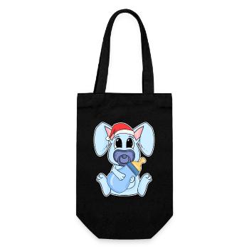 Rabbit Baby Christmas - Gift Bag for Bottles - black - Front