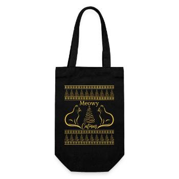 Meowy Catmas Noël Amoureux des Chats Ambiance Noël - Sac à bouteille - noir - Devant