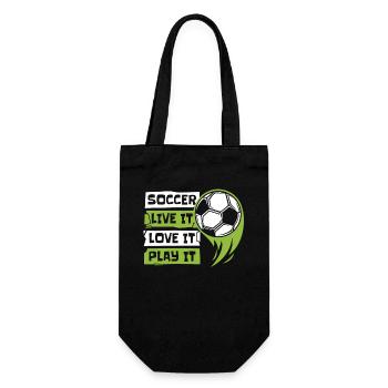 Live It Love It Play It Goal Keeper Futbol - Geschenkbeutel für Flaschen - Schwarz - Vorne