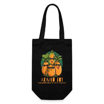 Admit it, we're papayas - Gift Bag for Bottles - black - Front