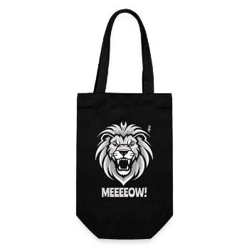 Meow emblem of a lion's head - Gift Bag for Bottles - black - Front